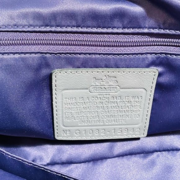 Coach Sophia Madison No 15947 Parchment Gathered Leather Satchel - Picture 8 of 8